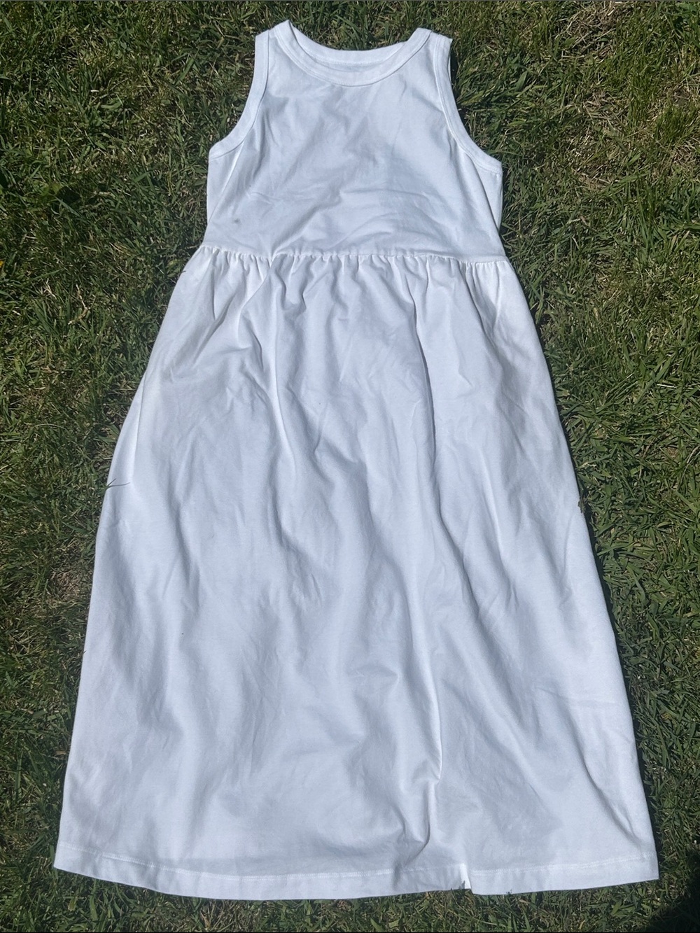 a new day from Target White Sleeveless Midi Cotton Dress Size Small